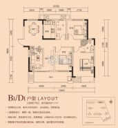 香山院==B1D1戶型-三房?jī)蓮d兩衛(wèi)