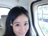 林心如吃棉花糖曬自拍