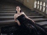 梅婷黑色長裙顯魅惑氣質